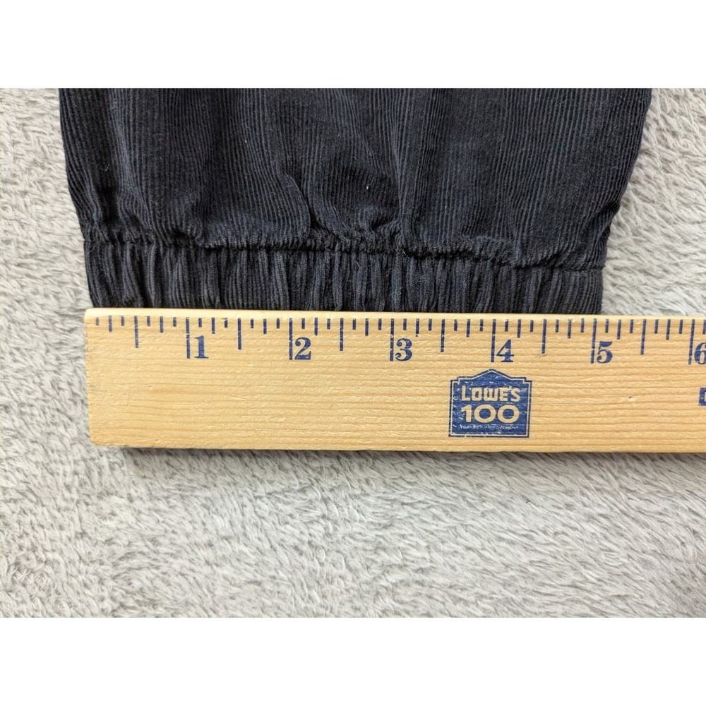 American Eagle Corduroy Cargo Jogger Pants Black Women 4 Short Button Fly Cotton - Picture 9 of 12